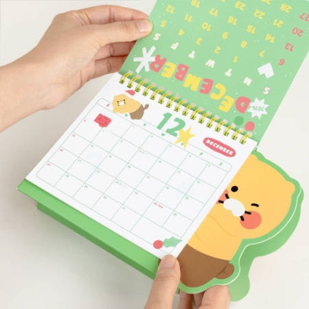 [고마음샵] 카카오 2026 형태 탁상 캘린터 옐로우&그린 50개입 책상달력 켈린더 탁상용카렌다 예쁜달력 치과달력