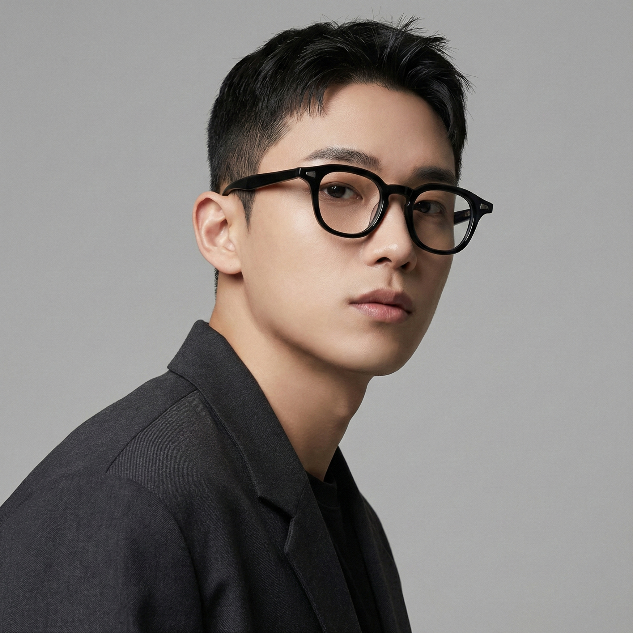 검정뿔테안경 남자 여자 투명 안경테 사각 라운드 블루라이트차단