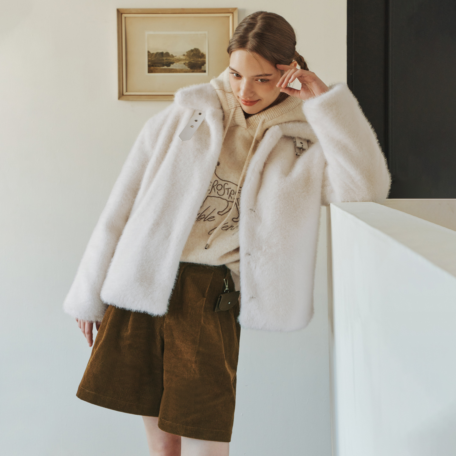 [12/26 예약배송][제로스트릿] 코듀로이 벨트 숏팬츠 CORDUROY BELTED SHORTS / BROWN - 상세 이미지 3
