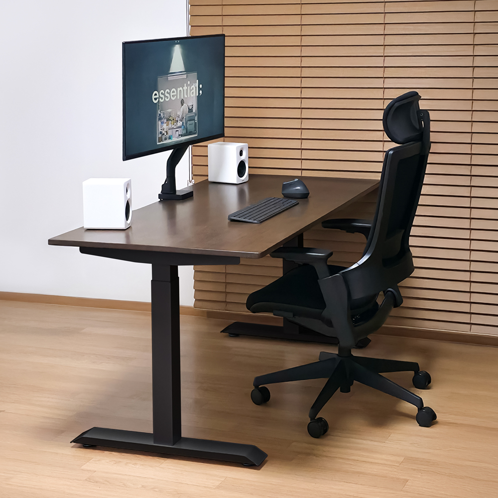 루나랩 모션데스크 높이조절 스탠딩 스퀘어 책상 화이트우드 엣지 1200