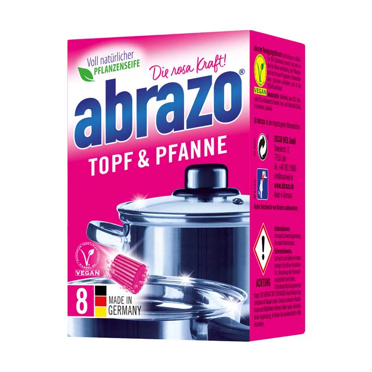 아브라조 독일 스틸울 철 수세미 멀티 다목적 주방 탄냄비 기름때 8개입, 1개