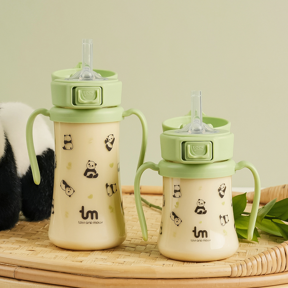 [토비앤몰리] 1+1 PPSU 새지 않는 아기 유아 이유식 자기주도 빨대컵