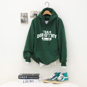 토토 포켓 기모 후드티셔츠 스트링 캐쥬얼 빅사이즈 오버핏 착용 후기 | 사이즈/핏 총정리 - 상품 이미지 4