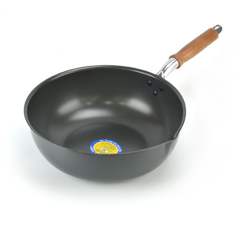 나무손잡이 업소용 경질 웍 북경팬 30호-29.5cm - 상품 이미지