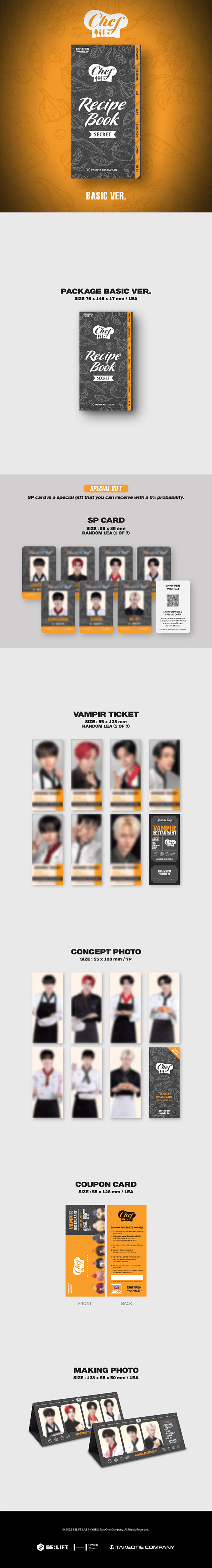 ENHYPEN World Coupon Card Collection — Chef Basic Version