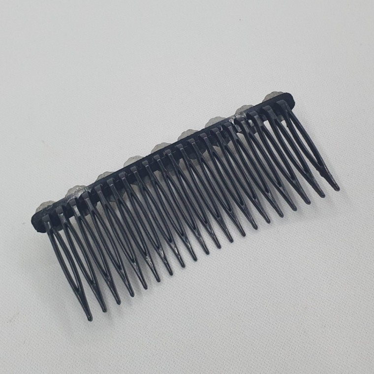 빗핀 올림머리 클립형 진주 헤어빗핀 - 상품 이미지
