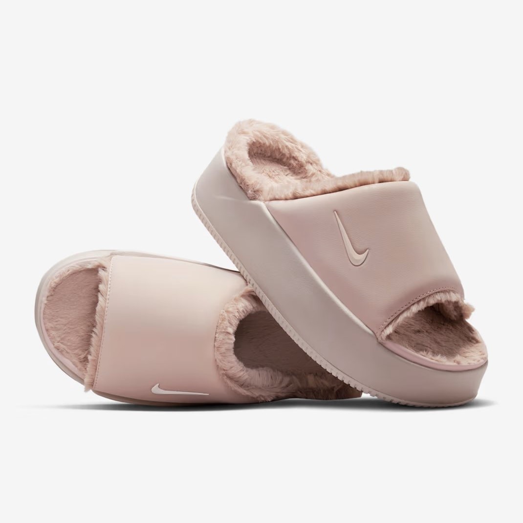 나이키 캄 엘리베이션 퍼 슬라이드 키높이 통굽 털 슬리퍼