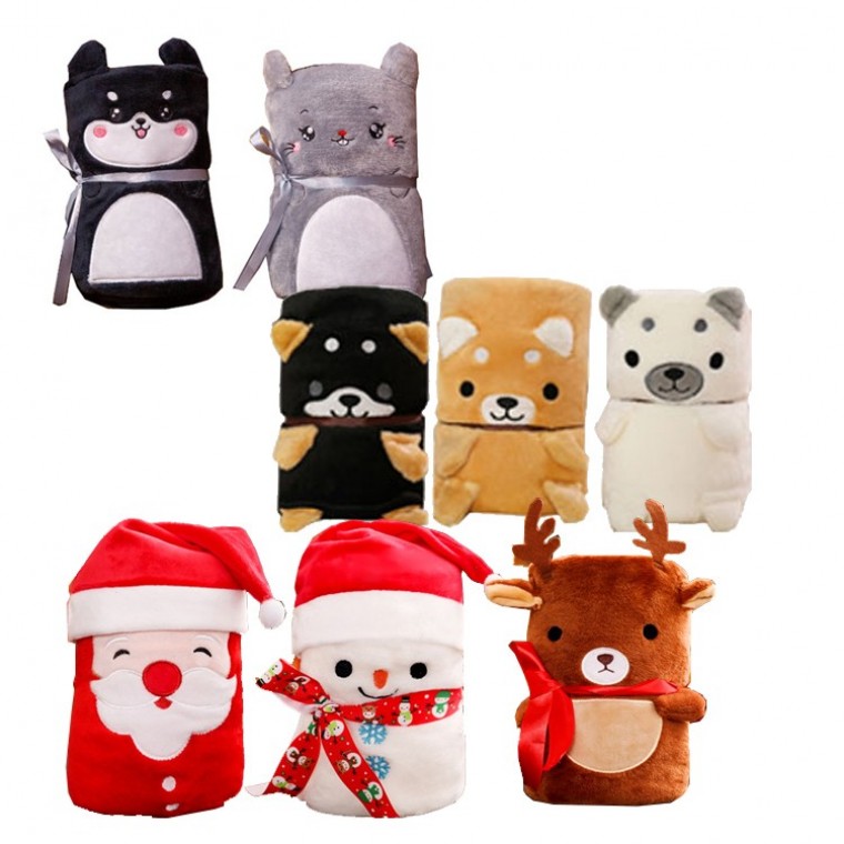 극세사 애니멀 무릎담요 블랭킷 부드러운 극세사담요 판촉물 크리스마스담요 캐릭터담요 - 상품 이미지