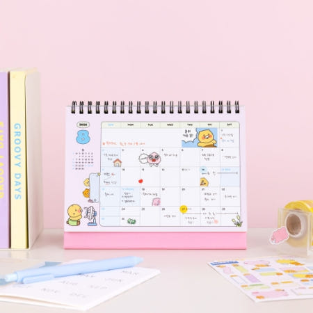[고마음샵] 카카오 2026 스몰 탁상 캘린더 프렌즈 옐로우 50개입 카렌다 26년탁상달력 학교달력 26년책상달력 업무용달력