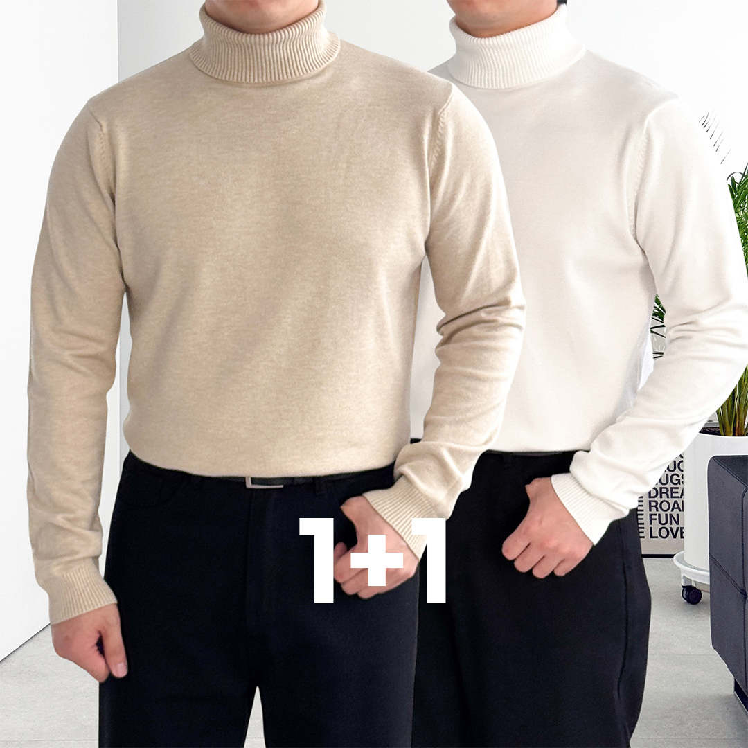남자목폴라 남자터틀넥 캐시라이크 - 상품 이미지