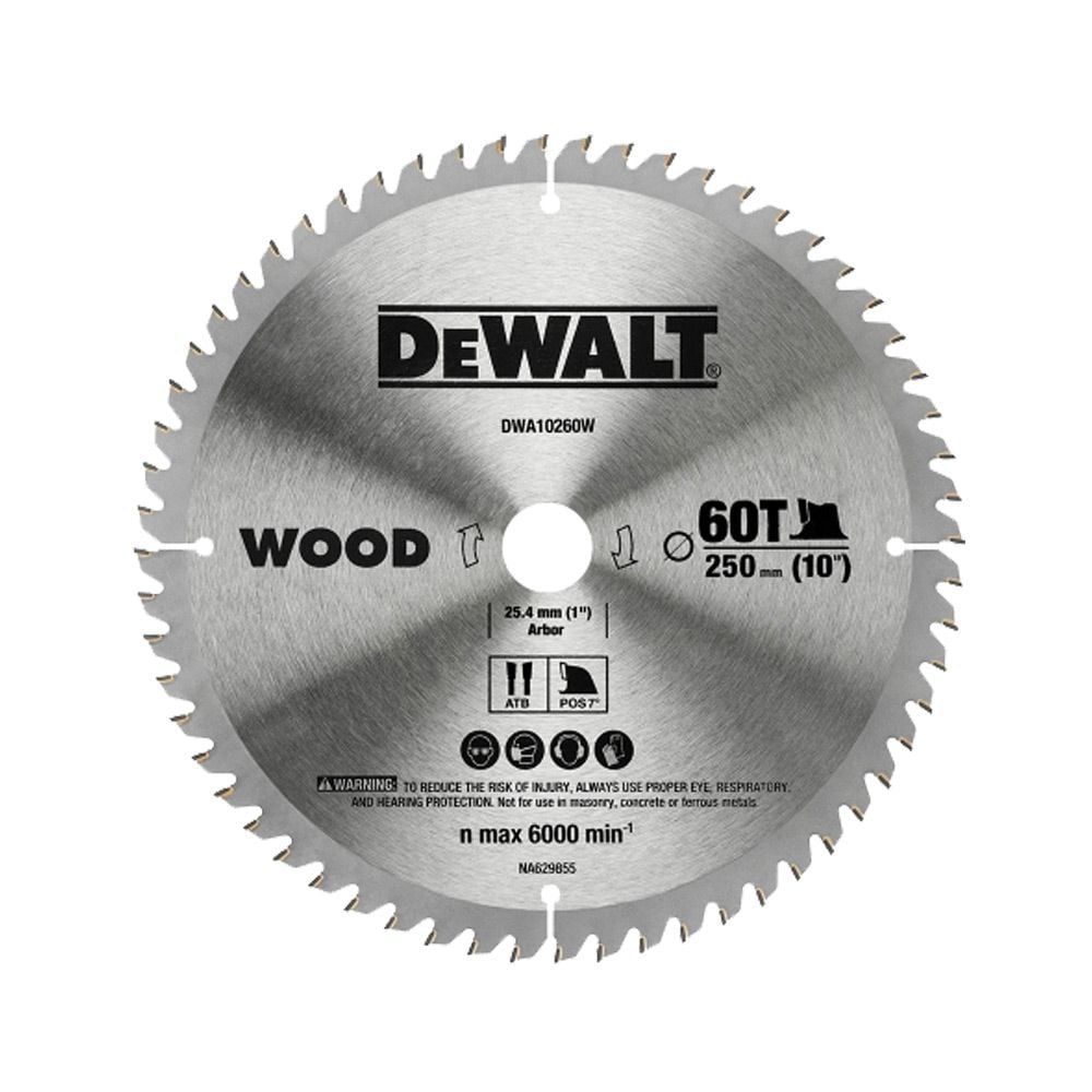 디월트 DWA10260W 씬커프 목공용 원형톱날 250mm - 메인 이미지