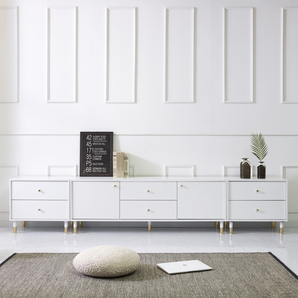 에어 높은tv장거실장 문갑 거실장1500 안방티비장 티브다이 1500x400x530mm, 화이트