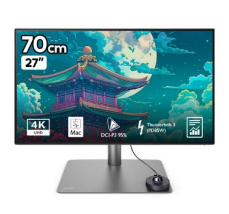 벤큐 벤큐 4K UHD 프로디자이너 전문가용 모니터, 70cm, PD2725U(무결점)