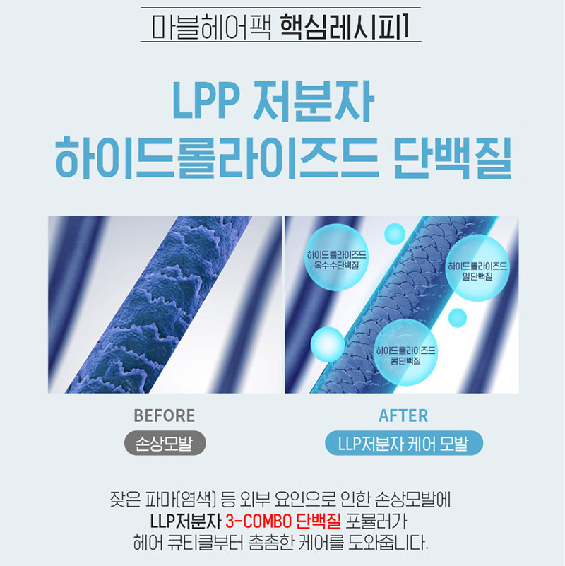 [본사직영 바이오레시피 1초 데미지 케어 헤어팩 300g 2종 /트리트먼트 컨디셔너 린스 헤어클리닉 단백질트리트먼트 단백질헤어팩 미용실 사진 5