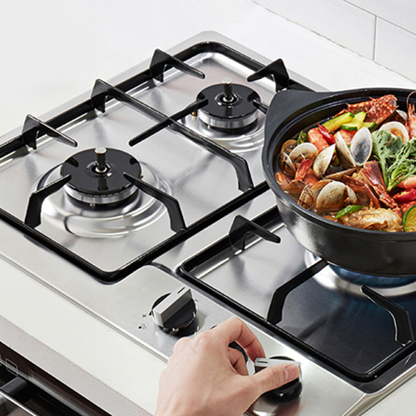 나비엔매직 빌트인 가스 쿡탑 레인지 전기코드식 560x440 GRB2003NASS LNG