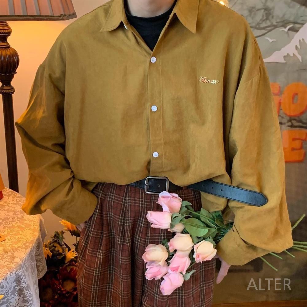 빈티지셔츠 웨딩촬영 복고풍 복고넥타이 셔츠 코디 - 상세 이미지 3