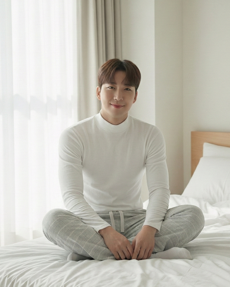 DDO 남성 모달 발열 내복 히트앤웜 기모 목폴라 상의 겨울 방한 초경량 이미지 4