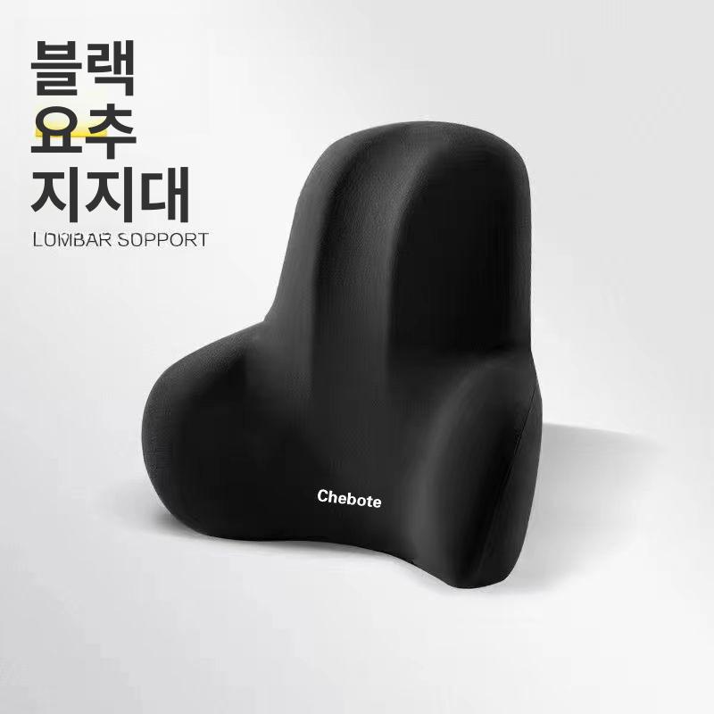사무실 허리쿠션 메모리폼 요추 지지대 자동차용 허리받침 그레이 이미지 6