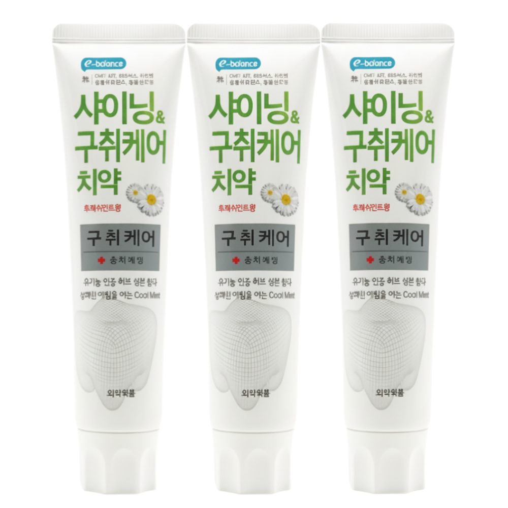 이밸런스 샤이닝 구취케어 유기농허브 비건치약 150g, 3개 - 상품 이미지