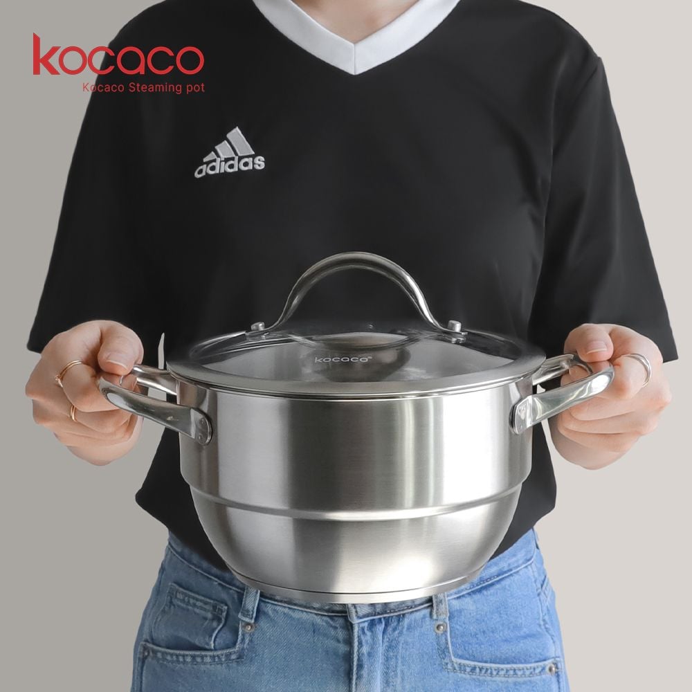 미니 찜솥 인덕션 고구마 야채 찜기 소형 양수 냄비 2단 올스텐 20cm - 상세 이미지 3