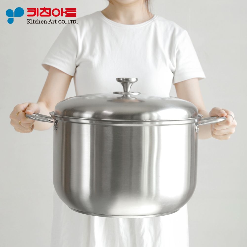행주삶는 냄비 스텐 큰 국솥 업소용 육수통 다용도 인덕션 찜통 3종 - 상세 이미지 3