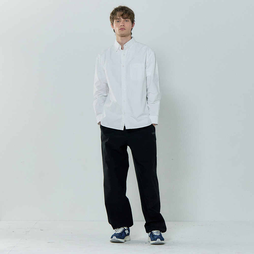 베이직하우스 세미오버핏 롱 슬리브 옥스포드 셔츠