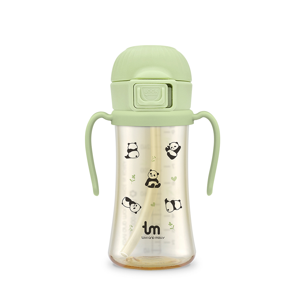 [토비앤몰리] 포포 새지 않는 아기 유아 이유식 자기주도 원터치락 빨대컵 180ml 280ml