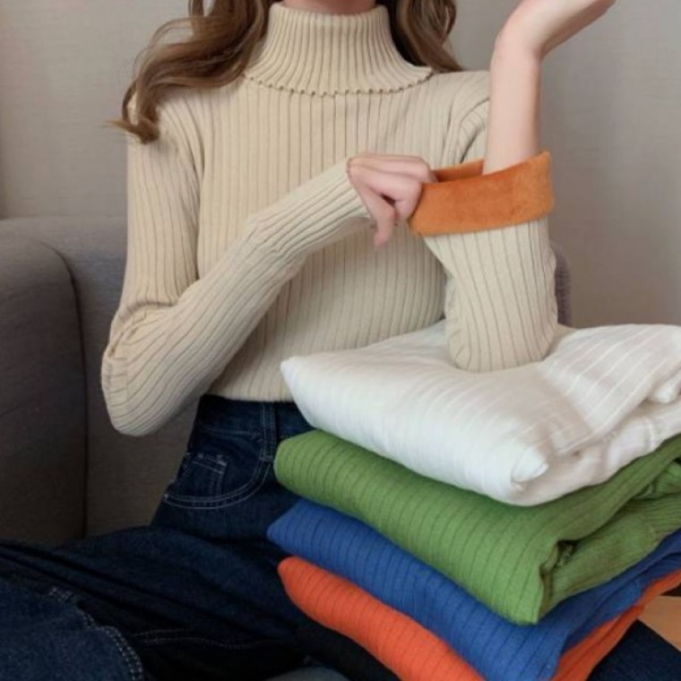 터틀넥 융털안감 폴라티 목폴라 긴팔기모티 LK-T003 - 상품 이미지