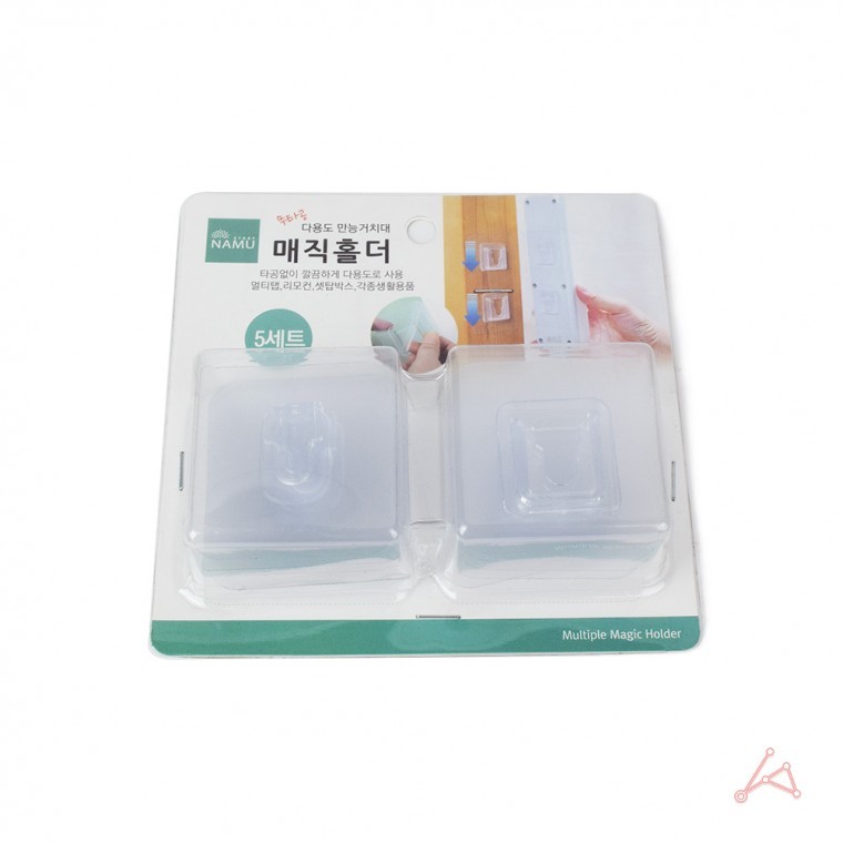 매직홀더(다용도만능거치대) 5입 물건거치대 액자홀더 못없이액자걸기 소품거치대 멀티탭걸이 - 상품 이미지