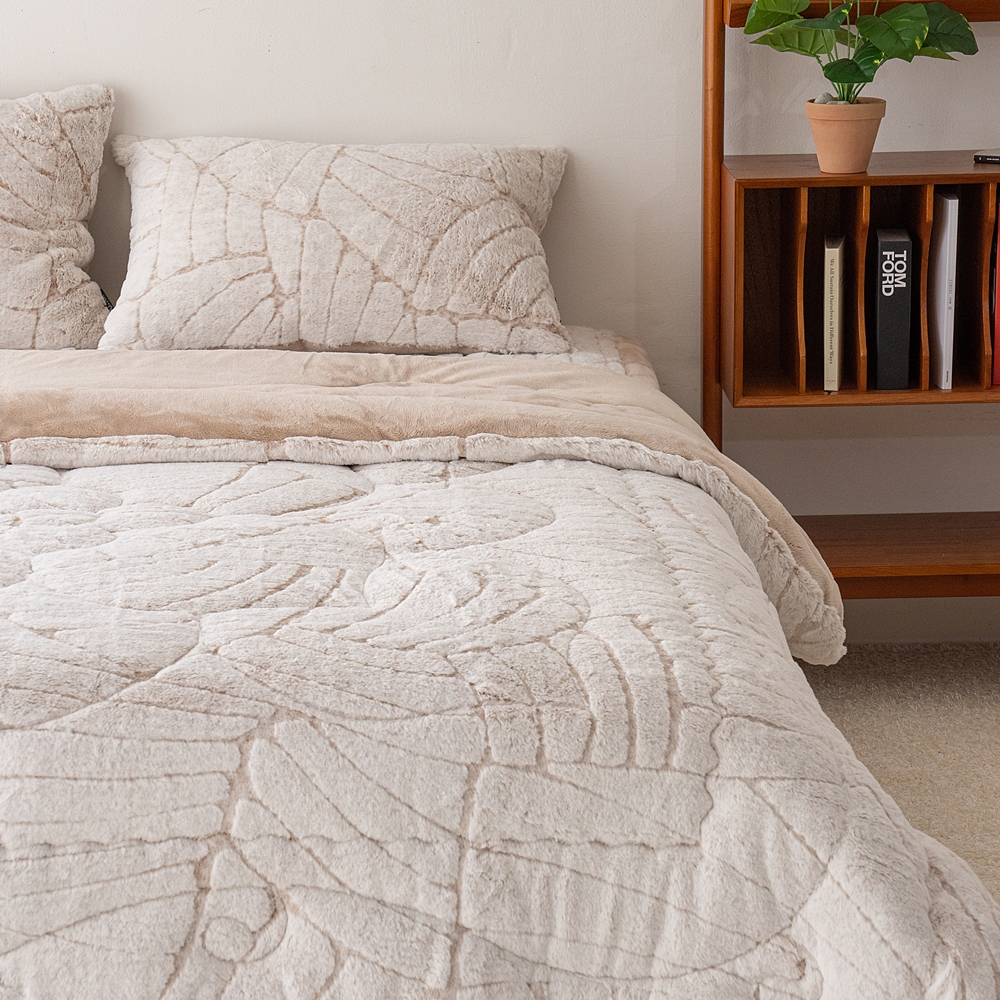 나라데코 두꺼운 15mm 착번 밍크 극세사 따뜻한 한파 겨울 이불 SS