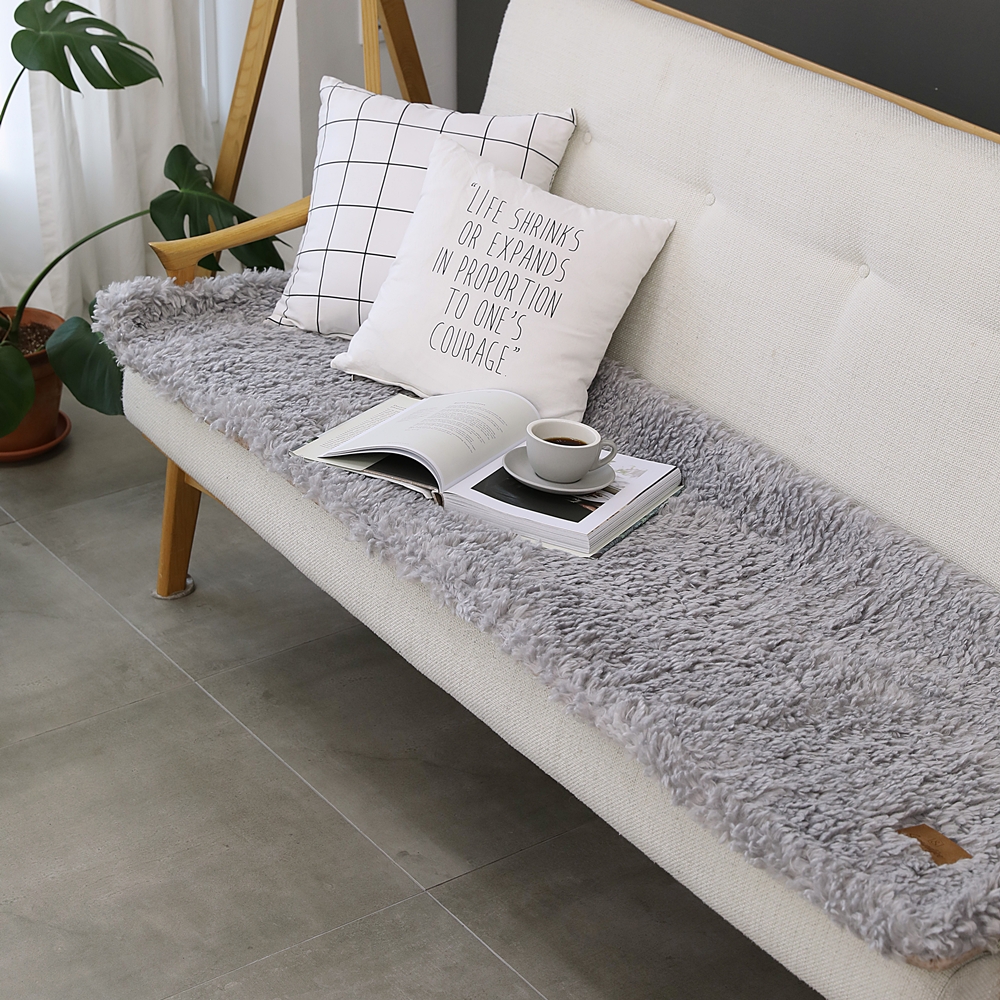 나라데코 30mm 양털 극세사 겨울 돌 쇼파패드 3인용 65x180