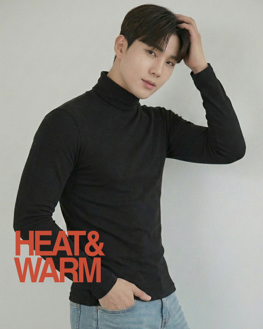 DDO 남성 모달 발열 내복 히트앤웜 기모 목폴라 상의 겨울 방한 초경량 제품 이미지
