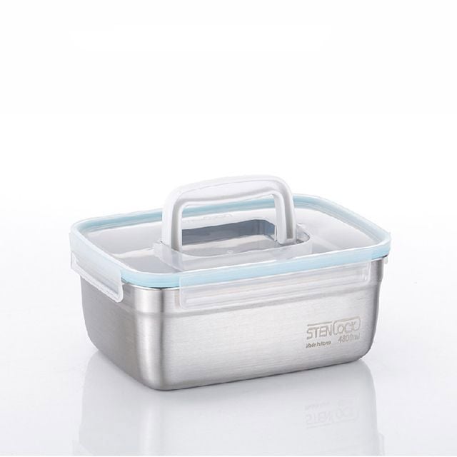사각 스텐김치통 스텐레스김치통 4800ml - 상품 이미지