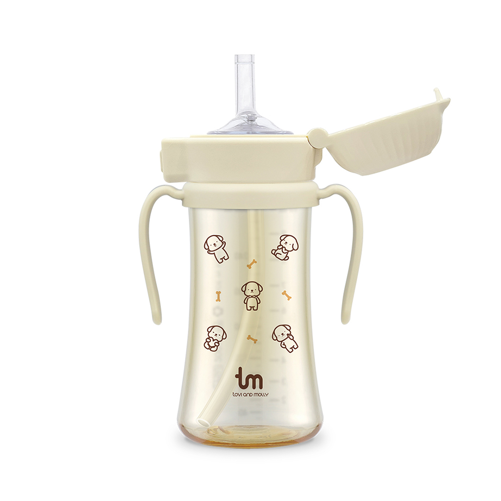 [토비앤몰리] 토비 새지 않는 아기 유아 이유식 자기주도 원터치락 빨대컵 180ml 280ml