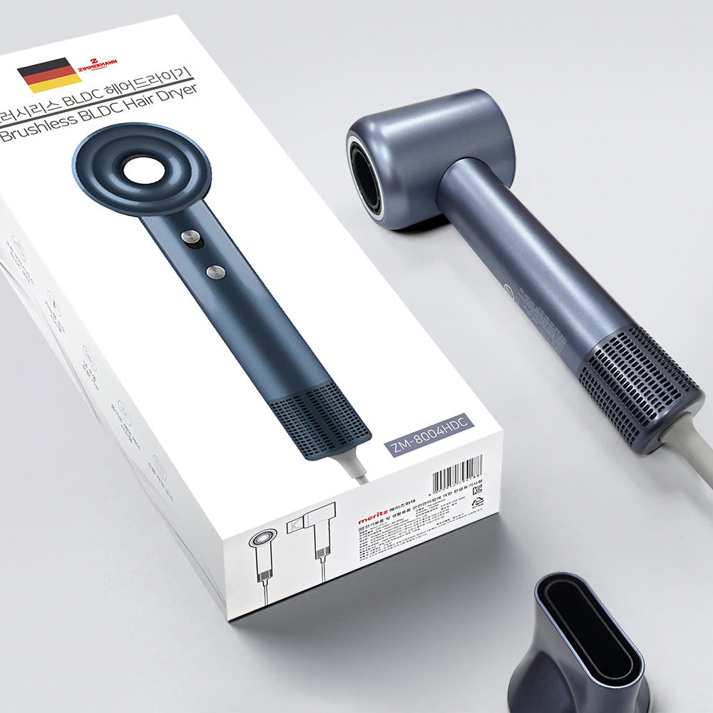 짐머만 독일 초고속 항공모터 헤어드라이기 저소음 BLDC 드라이기 음이온 초경량 제품 이미지