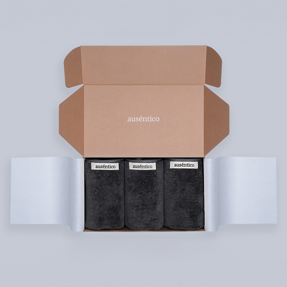 오센티코 페이스타올 선물세트 210g, 스톤그레이, 3장 - 상품 이미지