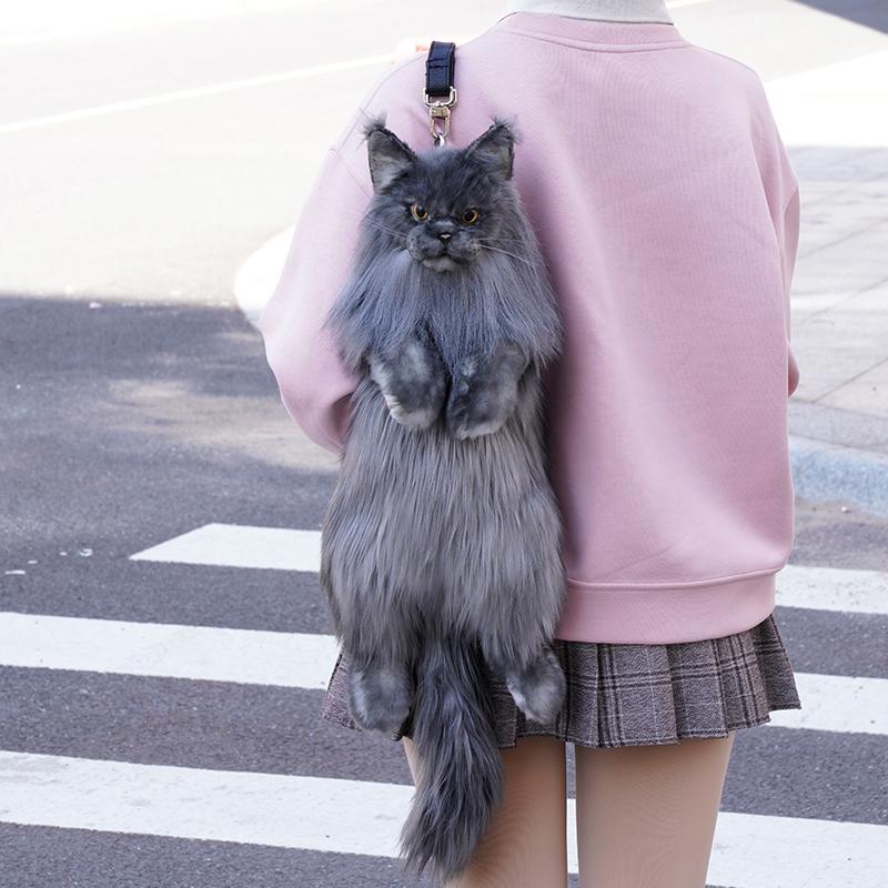 인조 메인 캣 공식 수제 인형 여자 남자 선물용 블랙 60cm-69cm - 상세 이미지 3