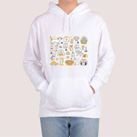 후드티 남여공용 반려동물 집사 댕댕이 모두 모여라 그림