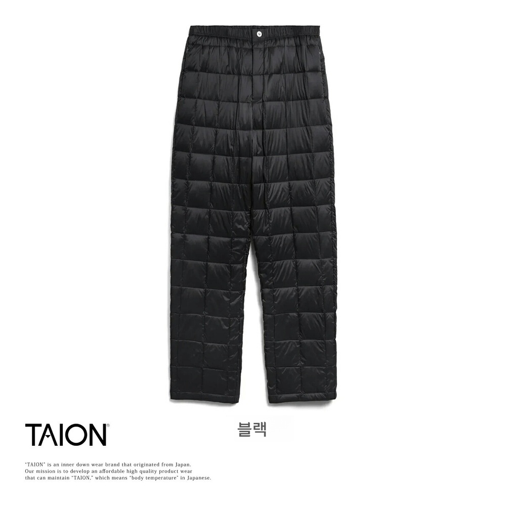 타이온 여성 다운팬츠 베이직 겨울 패딩바지 방한바지 TAION-W131RS 블랙 L - 상세 이미지 5