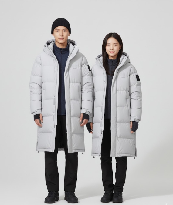 네파 25년 FW 공용 아웃도어 에센셀 덕다운 슈퍼 롱패딩 다운점퍼 - 상세 이미지 3