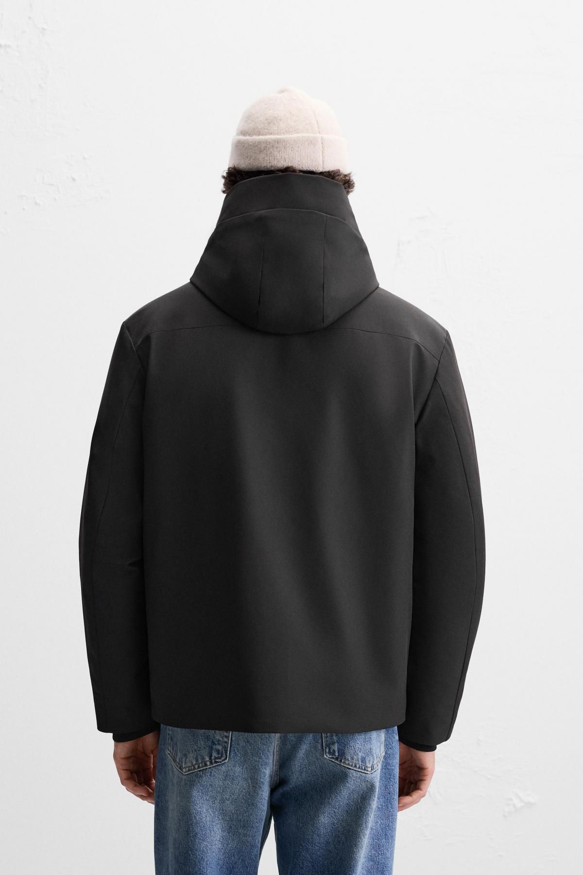 자라 테크니컬 후드 재킷 8281/200 BLACK - 상세 이미지 4