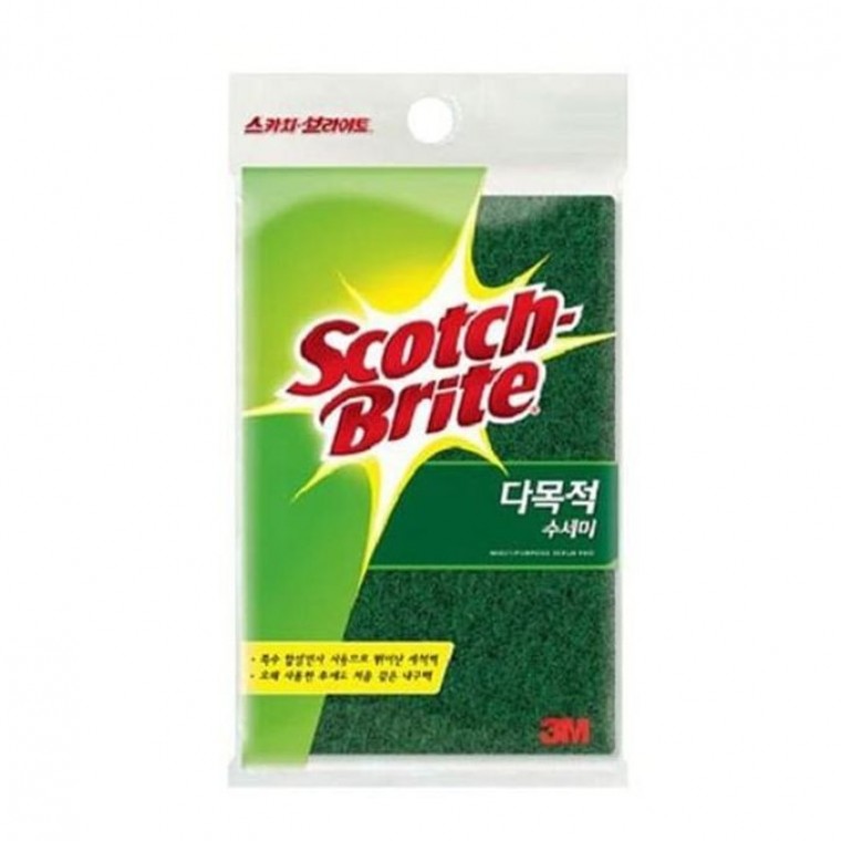 3M 수세미 다용도 부직포 청 주방 수세미 대형 3개입 - 상품 이미지