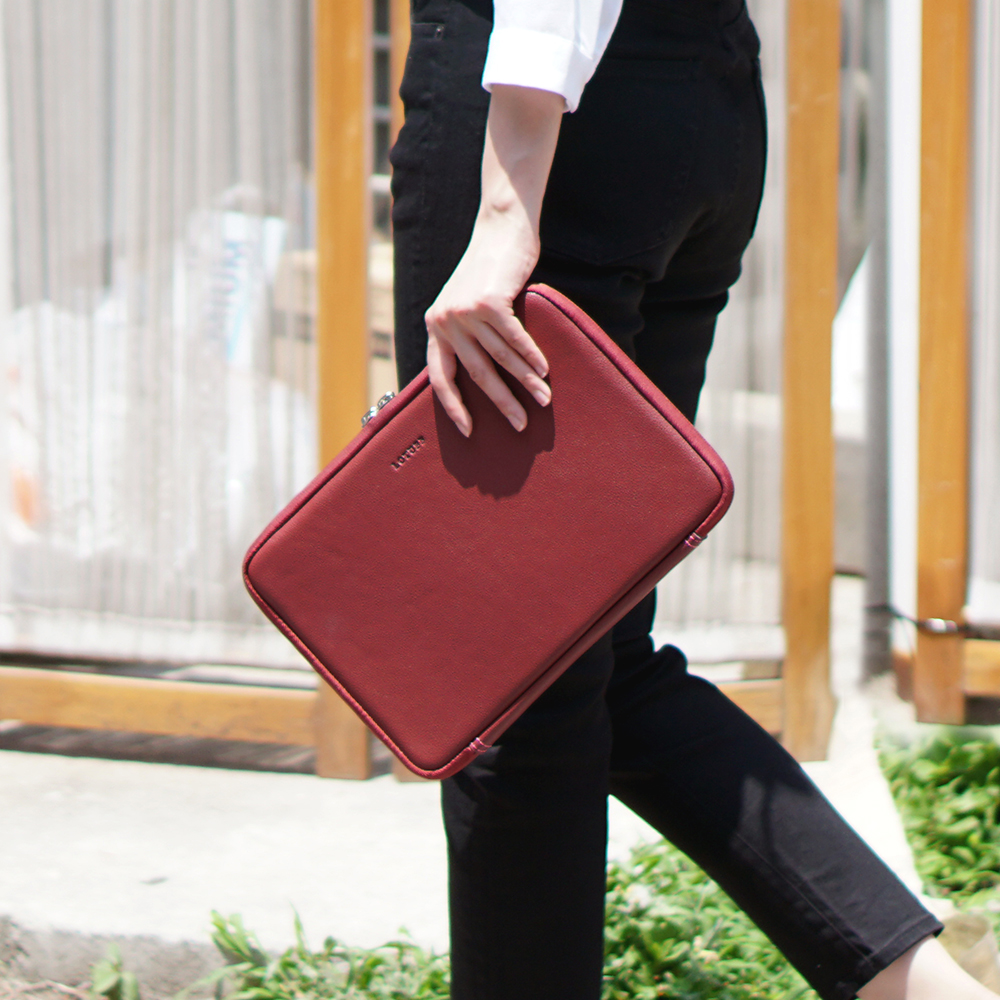 가죽 파우치 로터프 LO-8820 BGD(버건디), 아이패드 에어 27.9cm(11인치) M2 6세대 - 상품 이미지