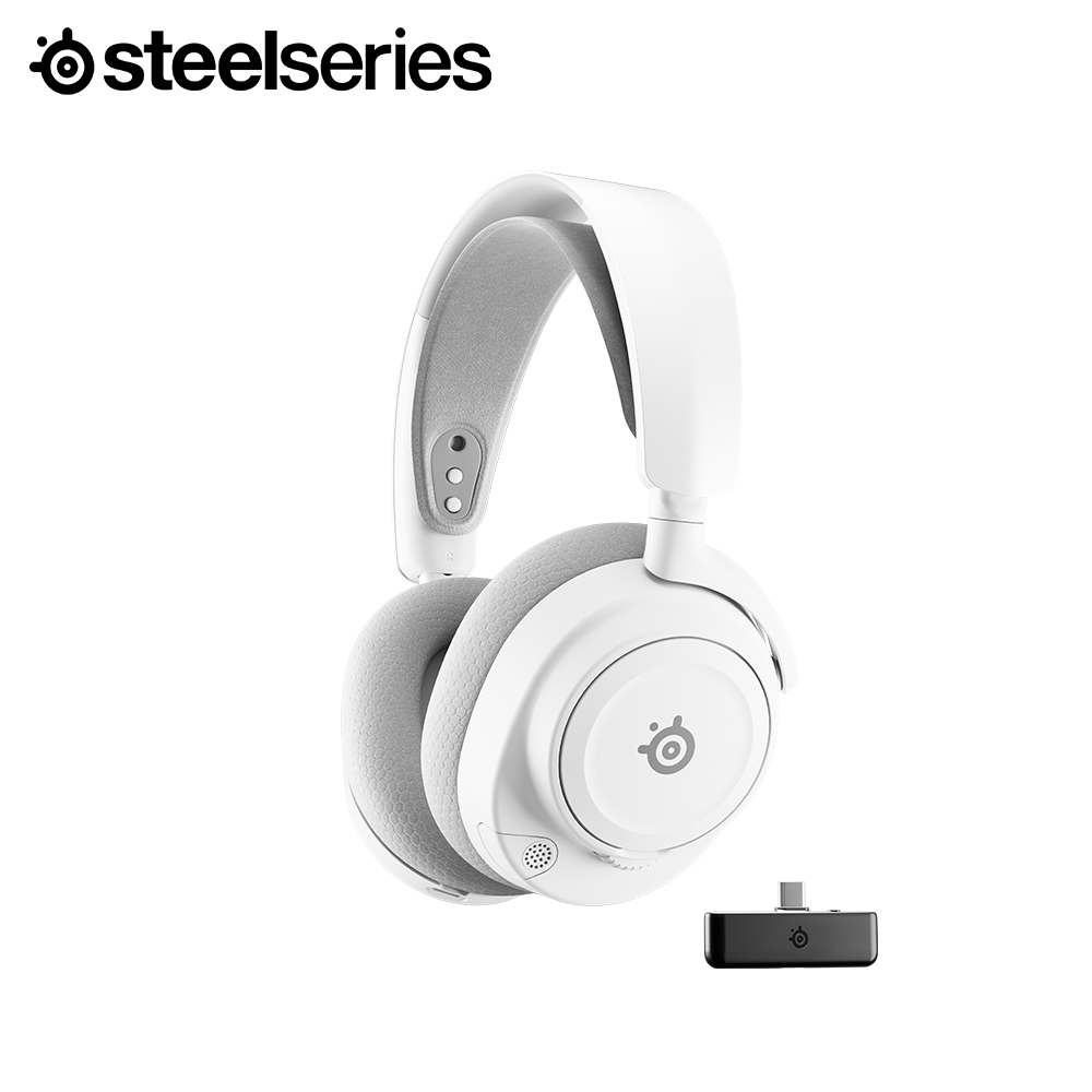 [포토리뷰 최대 1.5만 증정] 스틸시리즈 Arctis Nova 7X Gen2 듀얼 무선 게이밍 헤드셋 화이트 - 상품 이미지