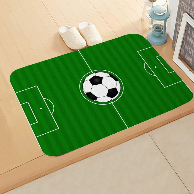 귀여운 축구장 발매트 공부방 화장실 논슬립 발판 B 40 x 60cm (플란넬) - 상품 이미지
