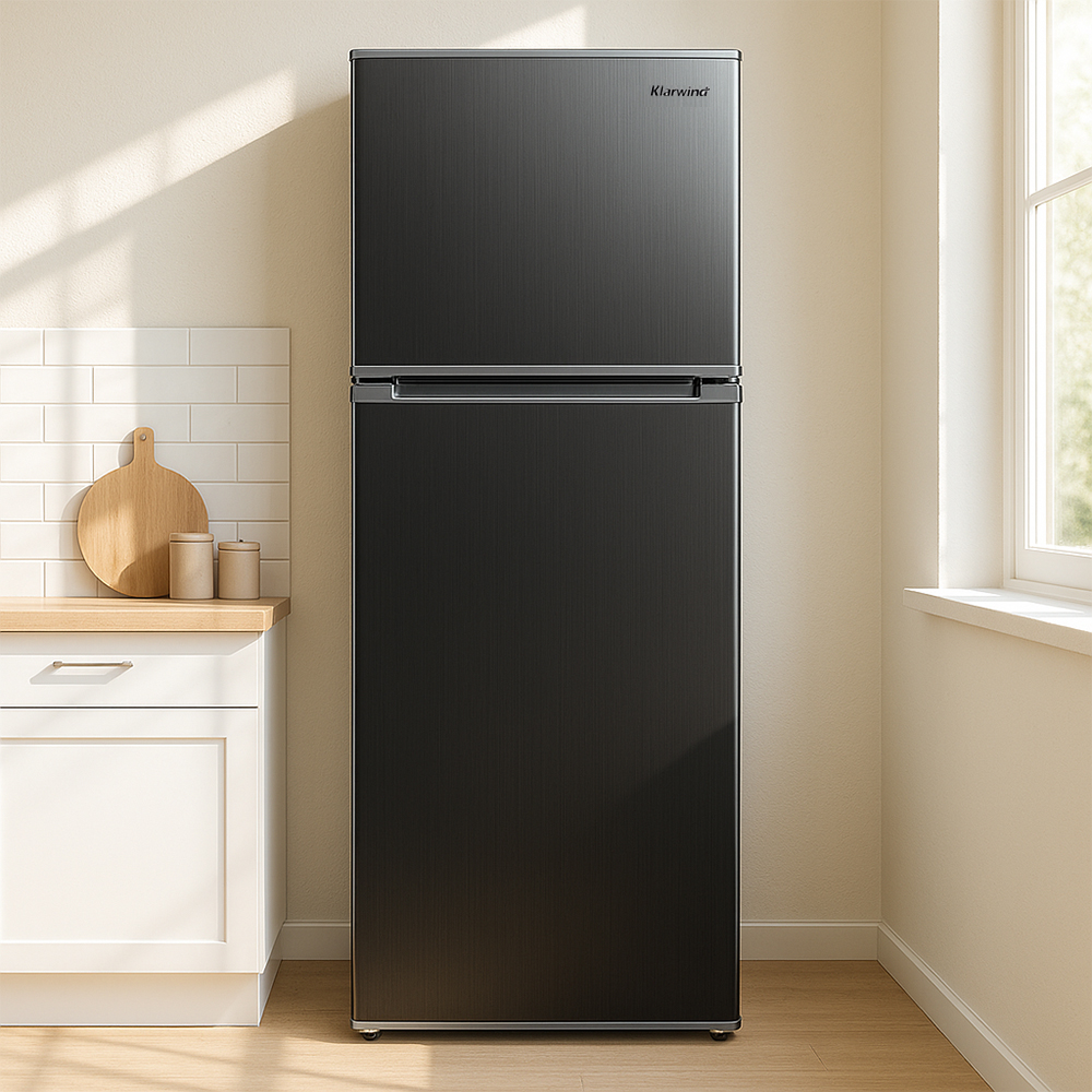 캐리어 2도어 일반냉장고 182L 블랙메탈 CRFTD182BDE