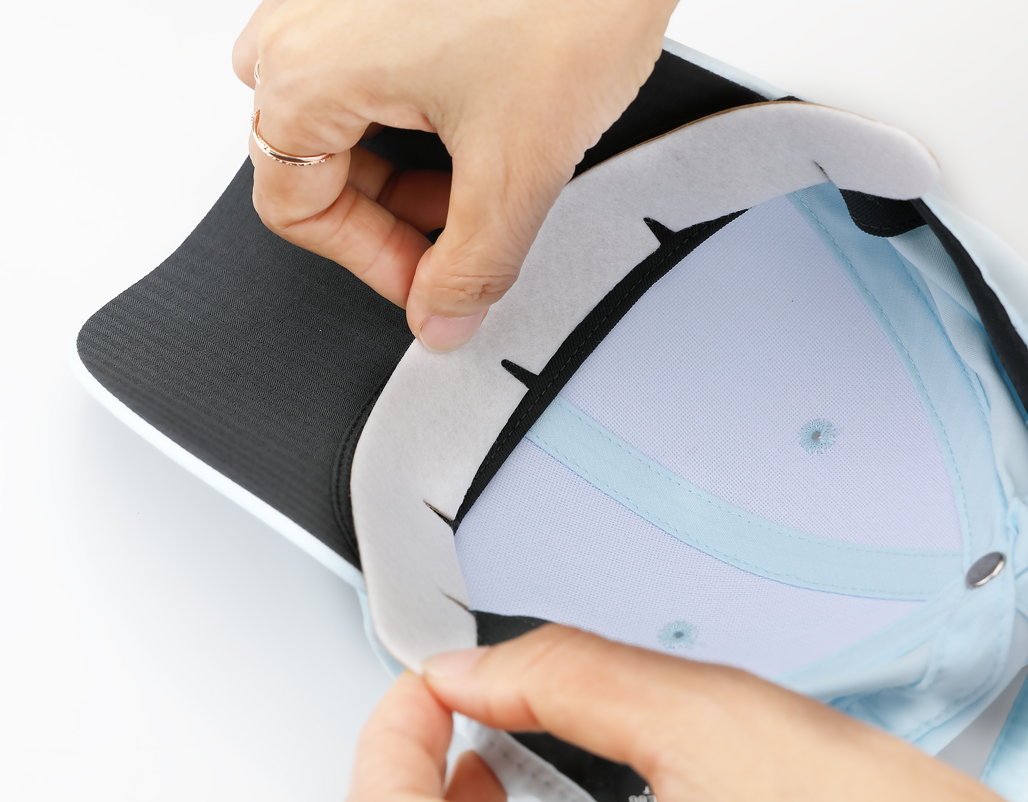 클린햇 골프모자 땀 흡수 패드 모자 오염방지패드 캡가드 화이트 5세트 이미지 2