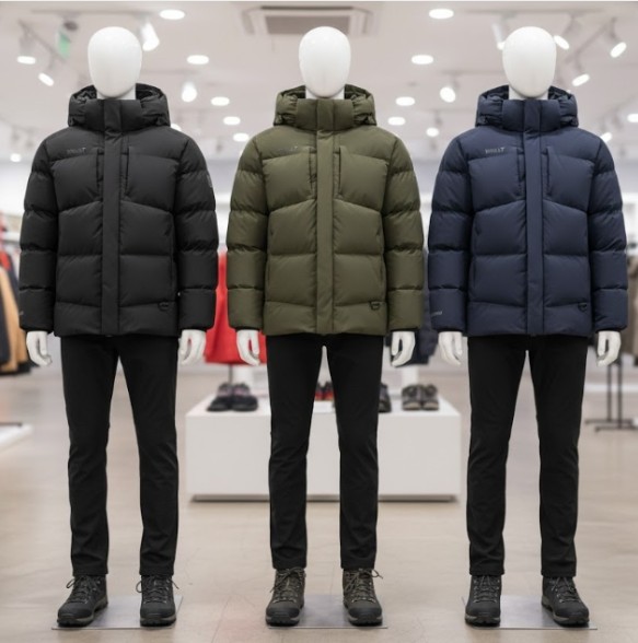 밀레 아웃도어 남성 겨울 콜드제로 발열안감 중량 구스다운 패딩점퍼 - 상품 이미지