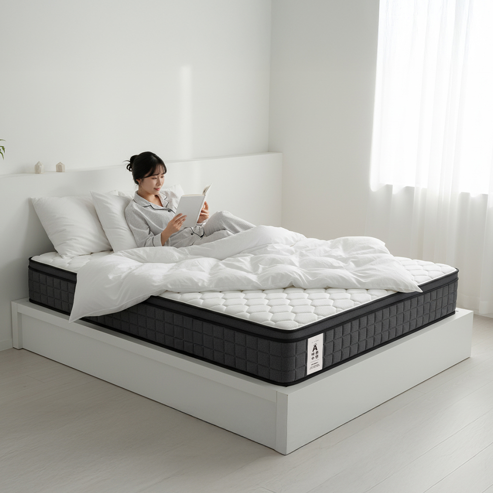 올인홈 침대 매트리스 슈퍼싱글 퀸 메모리폼 포켓 스프링 바닥매트 SS 15cm
