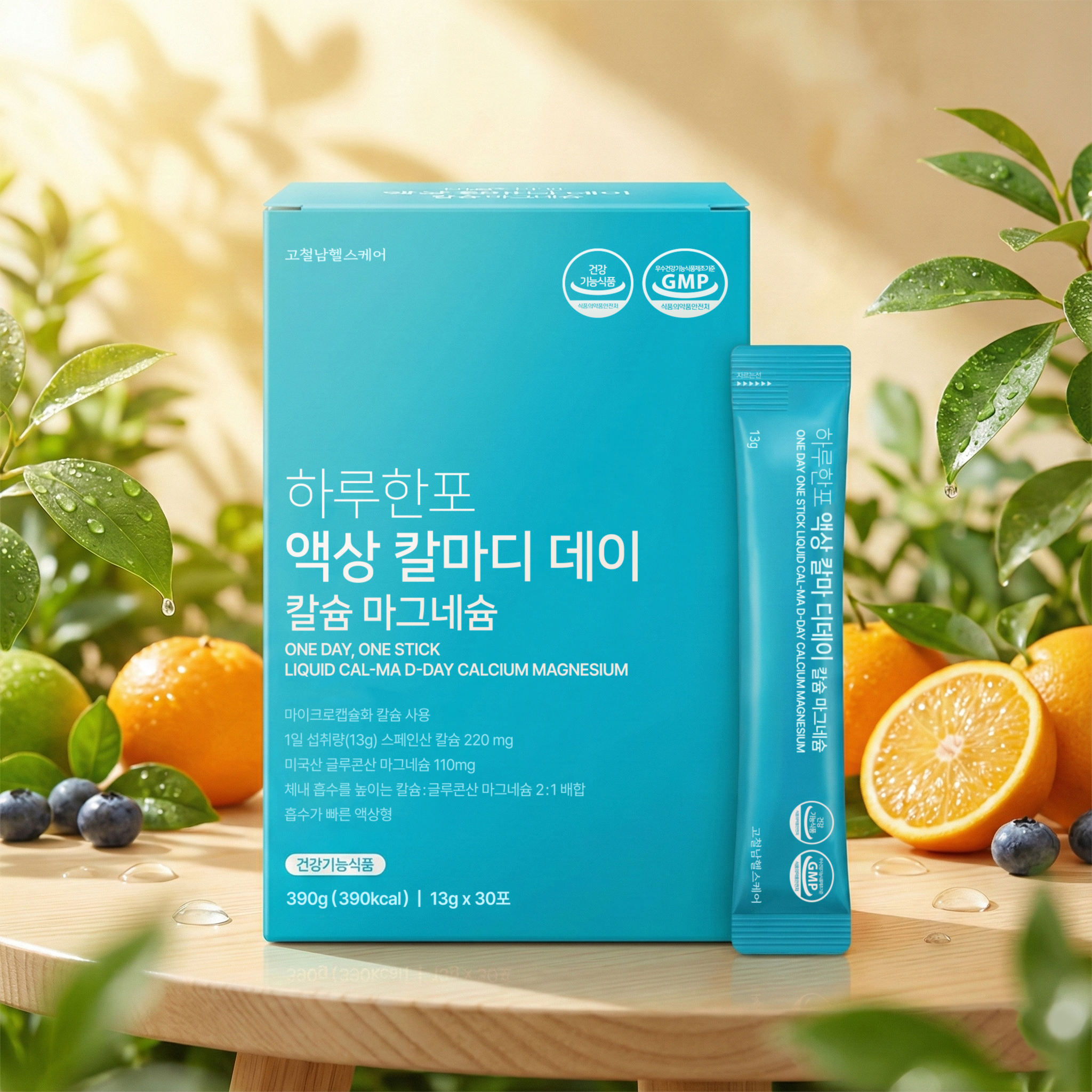 하루한포 액상 칼마디 칼슘 마그네슘 비타민D 어린이 영양제 임산부 수유부 30포, 1개 제품 이미지